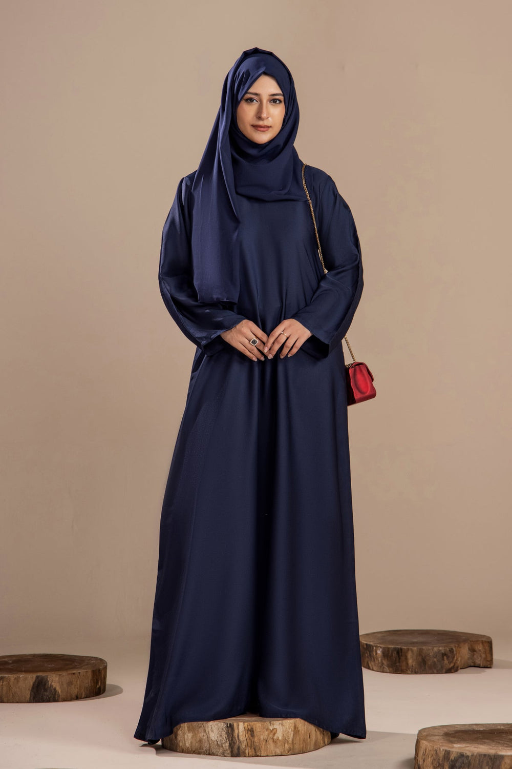 Navy Blue - Front Close Abaya - Malbus