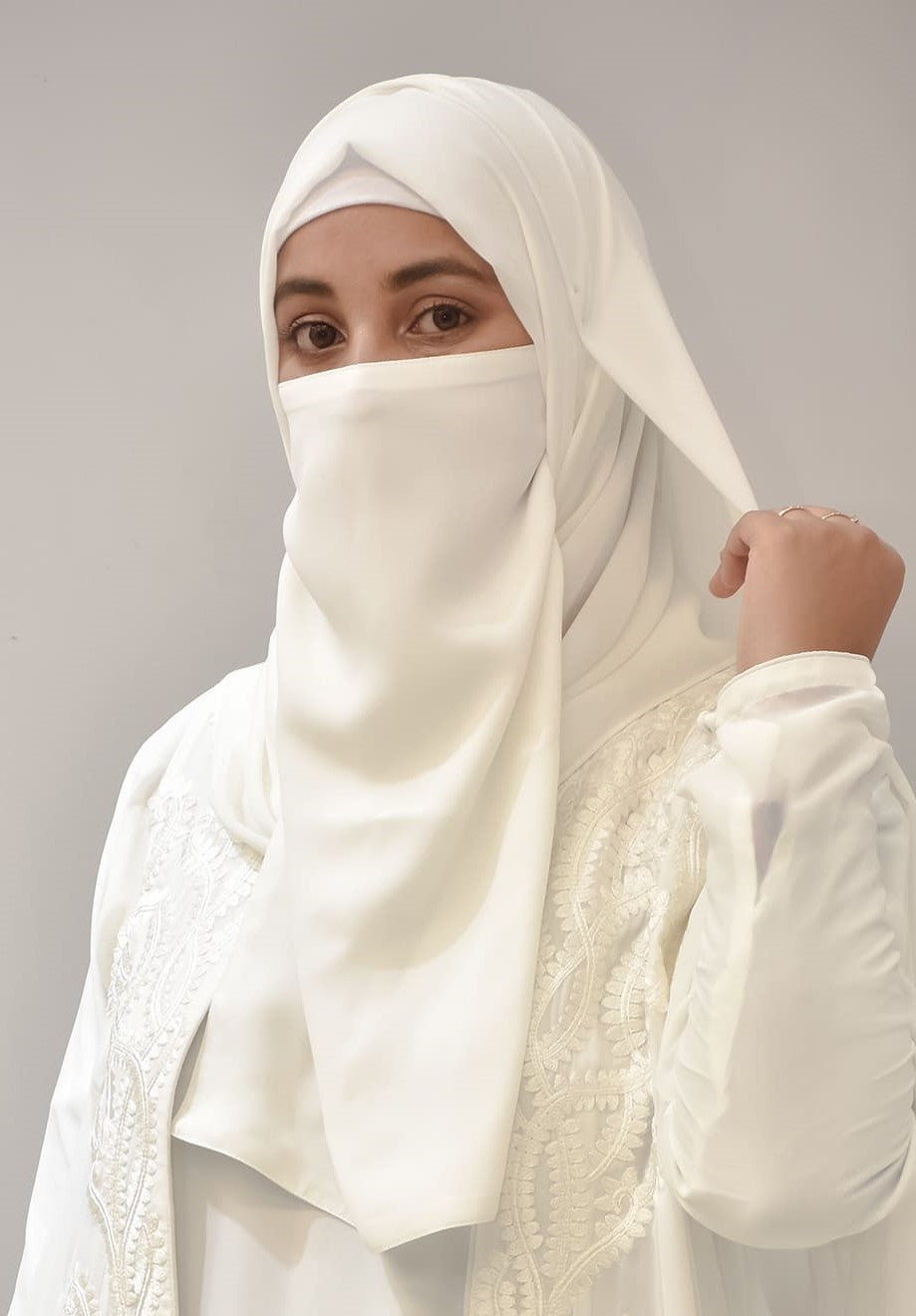 White Niqab - Secure and Comfortable Fit by Malbus