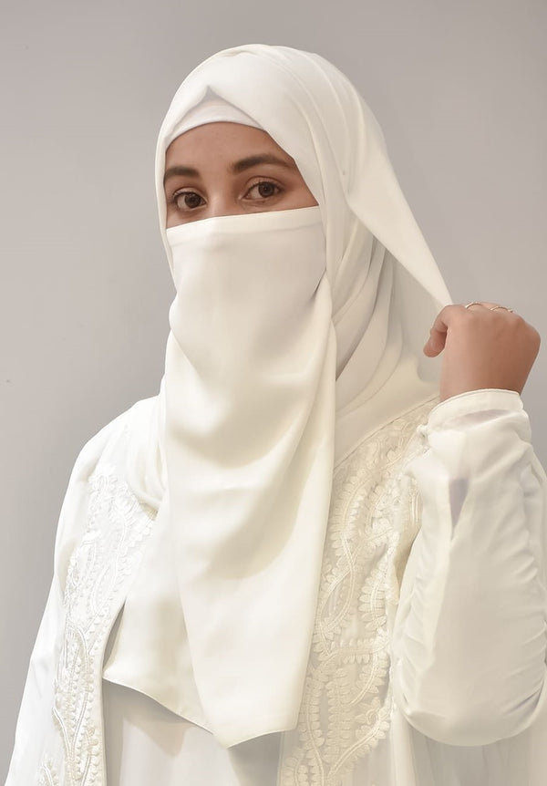White Niqab - Secure and Comfortable Fit by Malbus