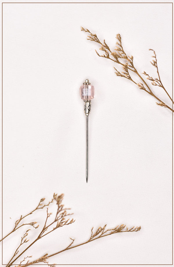 Pink Crystal Hijab Pin