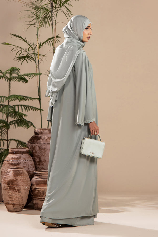 Pistachio Flared Sleeve Kimono - Malbus