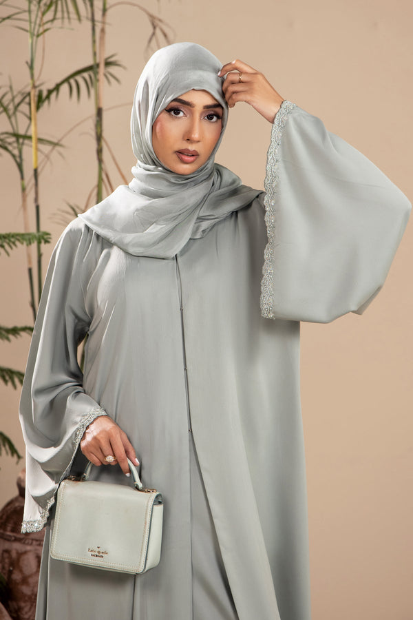 Pistachio Flared Sleeve Kimono - Malbus