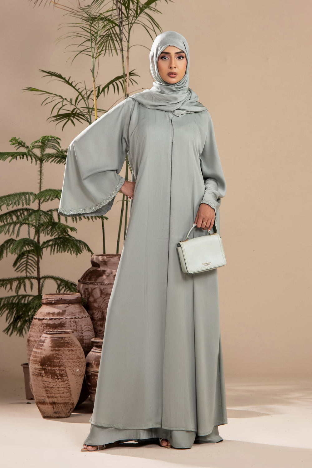 Pistachio Flared Sleeve Kimono - Malbus