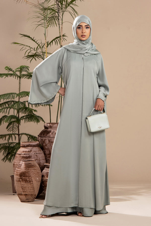 Pistachio Flared Sleeve Kimono - Malbus