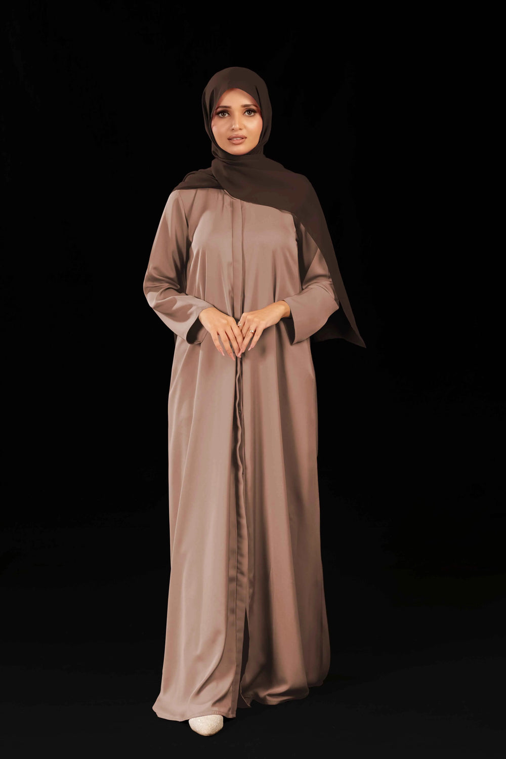 Plain Front Open Abaya - Malbus