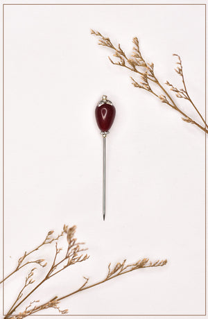Plum Crystal Hijab Pin