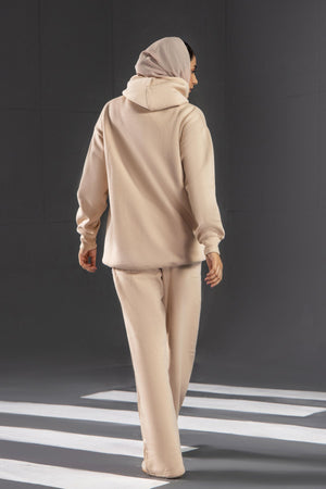 Warm Beige Hoodie - Malbus