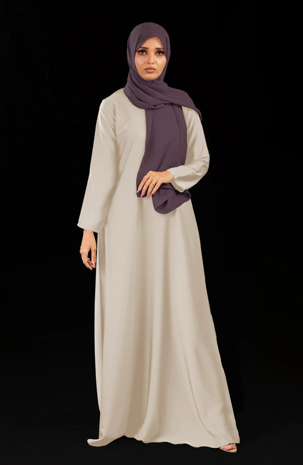 Abaya fermée devant uni