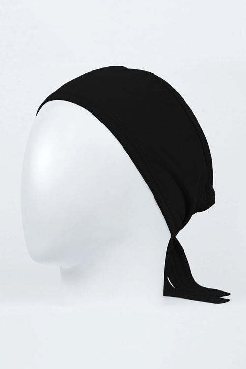 black tie back cap for hijab